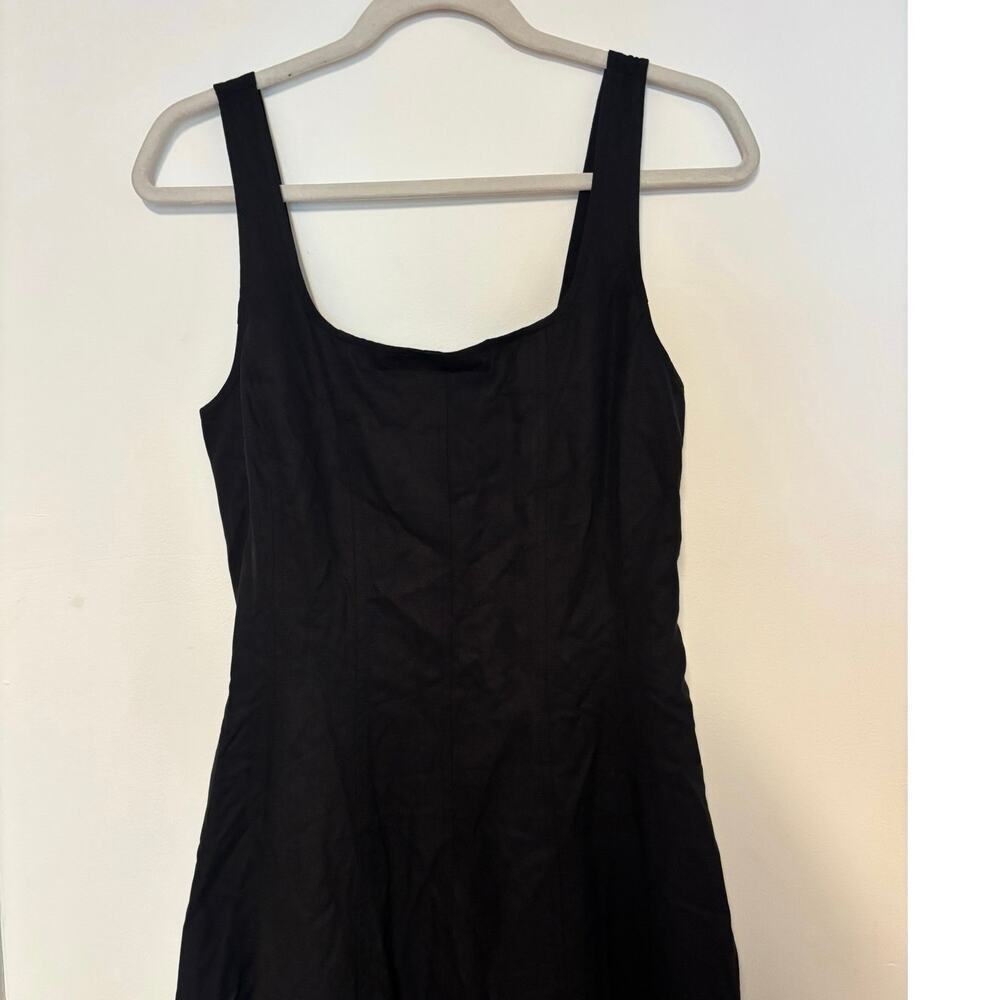 NWT Madewell Seamed Squareneck Midi Dress In Black Size 2 - Picture 5 of 9